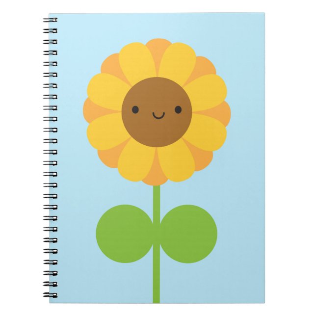 Kawaii Sunflower Notebook (Front)