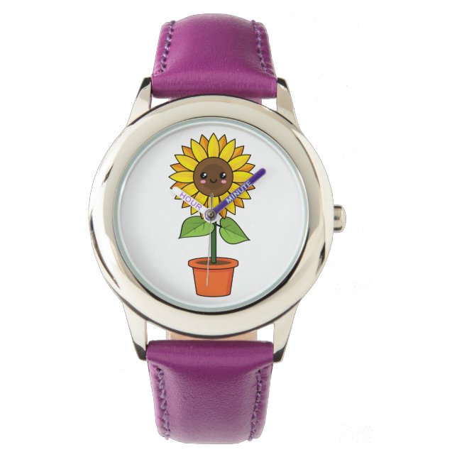 Kawaii Sunflower Plant in a Pot Watch (Front)