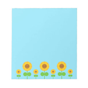 Kawaii Sunflowers Notepad