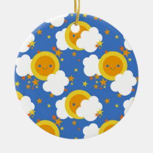Kawaii Sunshine Ceramic Ornament