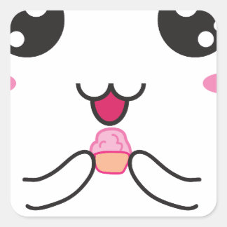Kawaii Super Cute ^-^ Square Sticker