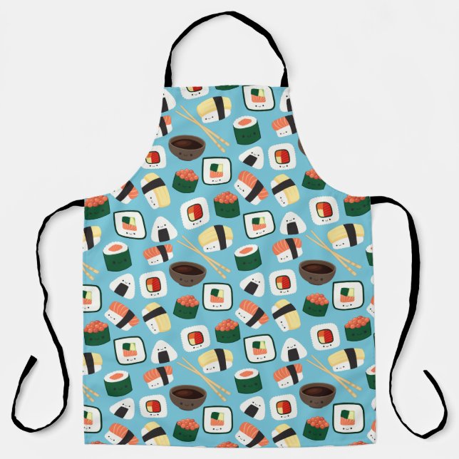 Kawaii Sushi Asian Food Apron (Front)