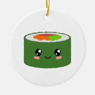Kawaii Sushi Ceramic Ornament
