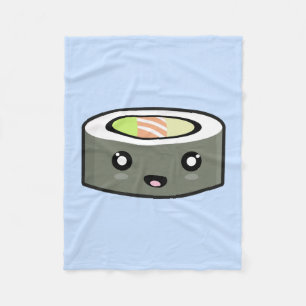 Kawaii Sushi Fleece Blanket