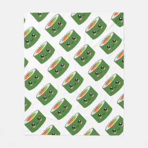 Kawaii Sushi Fleece Blanket