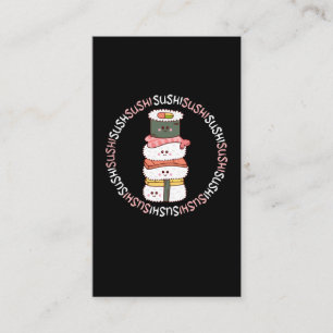 Kawaii Sushi Funny Anime Japanese Food Business Card