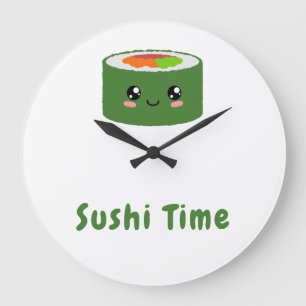 Kawaii Sushi Large Clock