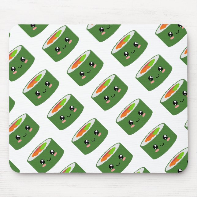 Kawaii Sushi Mouse Pad (Front)