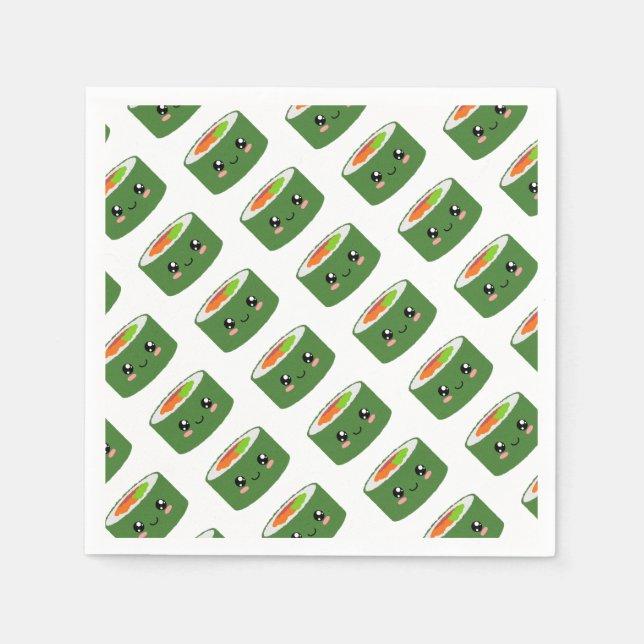 Kawaii Sushi Napkin (Front)