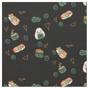 Kawaii Sushi Party Fabric