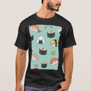 Kawaii Sushi Pattern T-Shirt