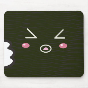 Kawaii Sushi Roll "Close-up"with Bitemark Mouse Pad
