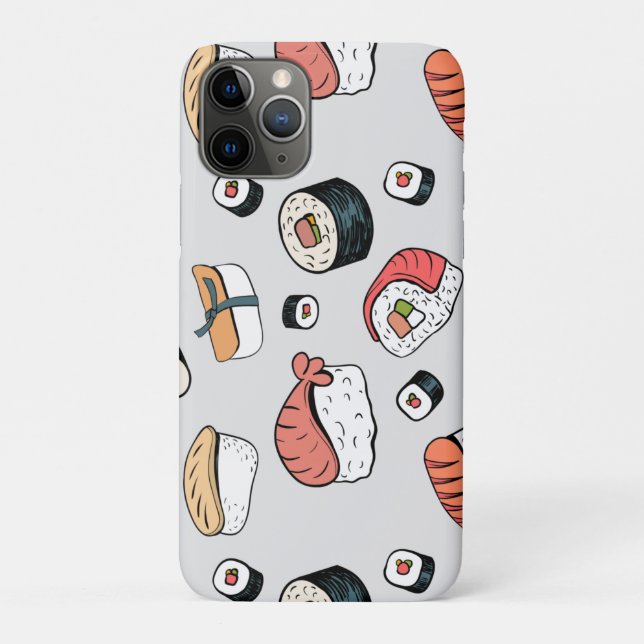  Kawaii Sushi Rolls Pattern Slip-On Sneakers Case-Mate iPhone Case (Back)
