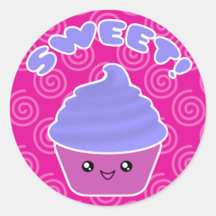 Kawaii Sweet Cupcake Stickers