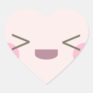 Kawaii Sweet Heart Valentine Super Mega Happy Face Sticker
