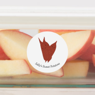 Kawaii Sweet Potatoes label with Customisable Name