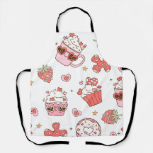 Kawaii Sweet Treats Kitchen Apron - Cute Desserts