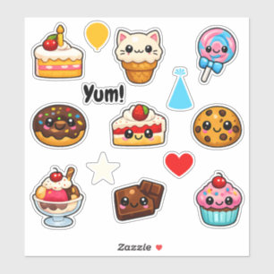 Kawaii Sweet Treats Reward Stickers for Kids