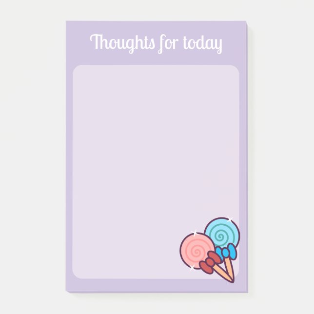 Kawaii Sweets Lollipops Post-it Notes (Front)