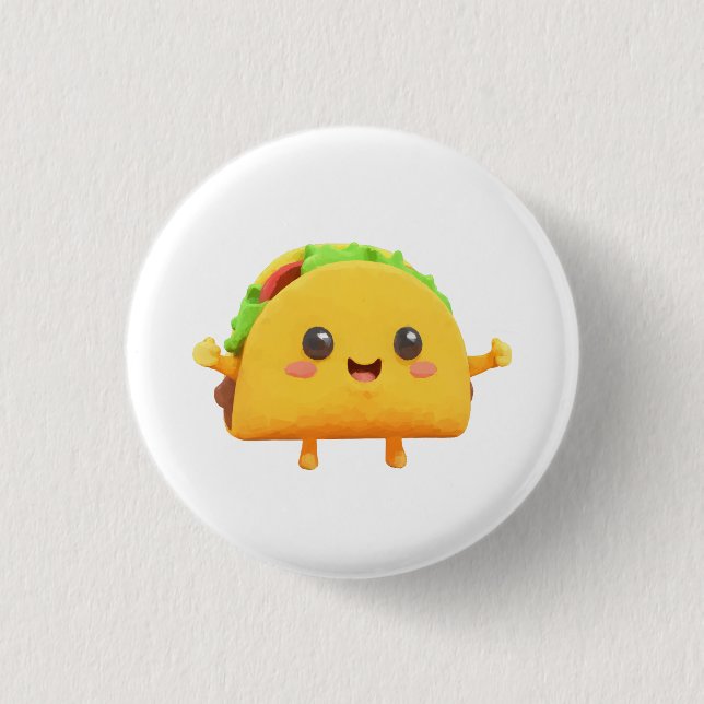Kawaii Taco 3 Cm Round Badge (Front)
