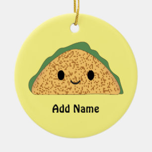 Kawaii Taco Ceramic Ornament
