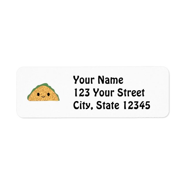 Kawaii Taco Return Address Label (Front)