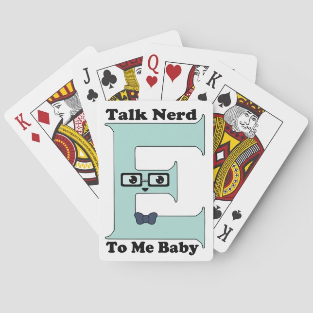 Kawaii Talk Nerdy (Nerd-E) To Me Baby Playing Cards (Back)