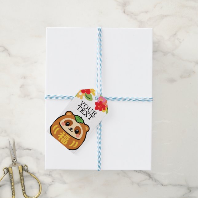 Kawaii Tanuki Gift Tags (With Twine)