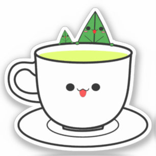 Kawaii Tea Cup Vinyl Sticker