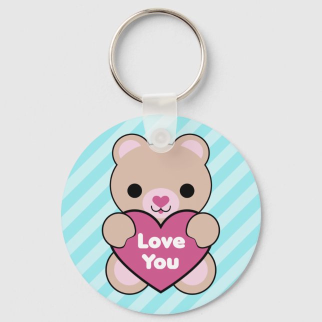 Kawaii Teddy Bear Key Ring (Front)