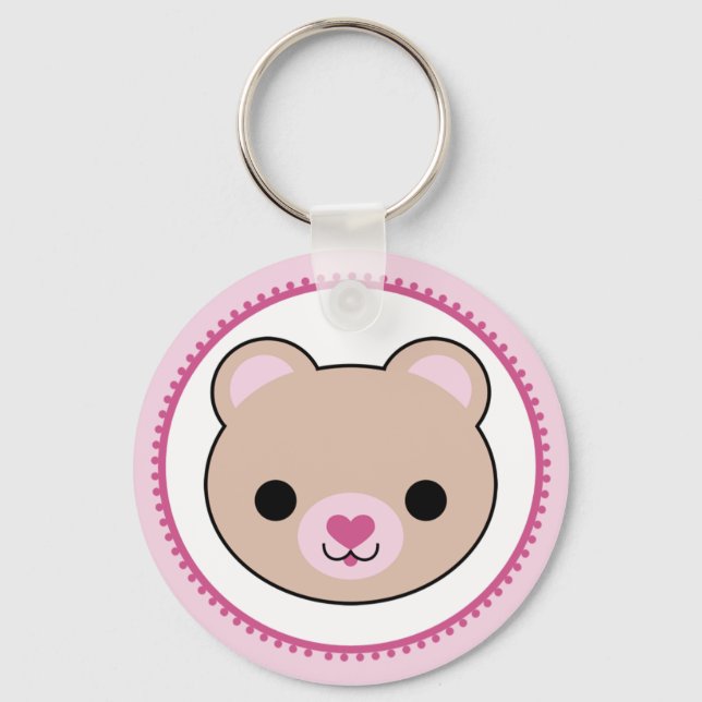 Kawaii Teddy Bear Keychain (Front)