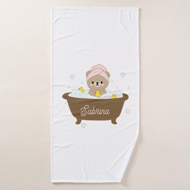 Kawaii Teddy Bear Towel (Bath Towel)