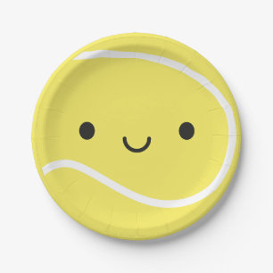 Kawaii Tennis Ball Paper Plate