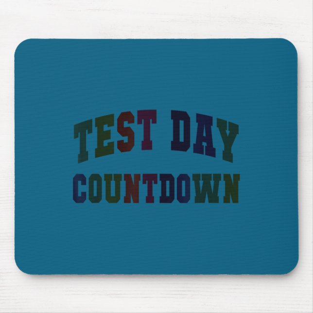 Kawaii test day countdown testing teacher mode on mouse pad (Front)