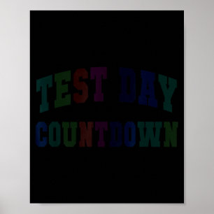 Kawaii test day countdown testing teacher mode on poster