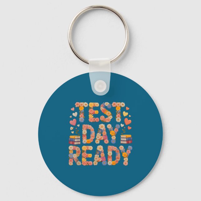 Kawaii test day ready everything is fine history key ring (Front)