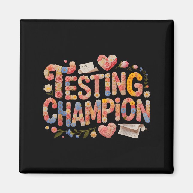 Kawaii testing champion everything is fine math magnet (Front)