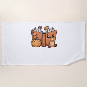 kawaii thanksgiving book Oversized T-Shirt Beach Towel