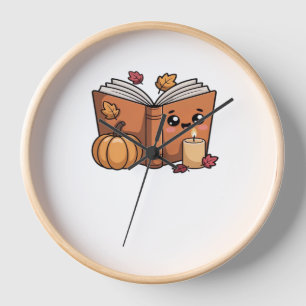 kawaii thanksgiving book Oversized T-Shirt Clock