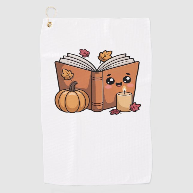kawaii thanksgiving book Oversized T-Shirt Golf Towel (Front)