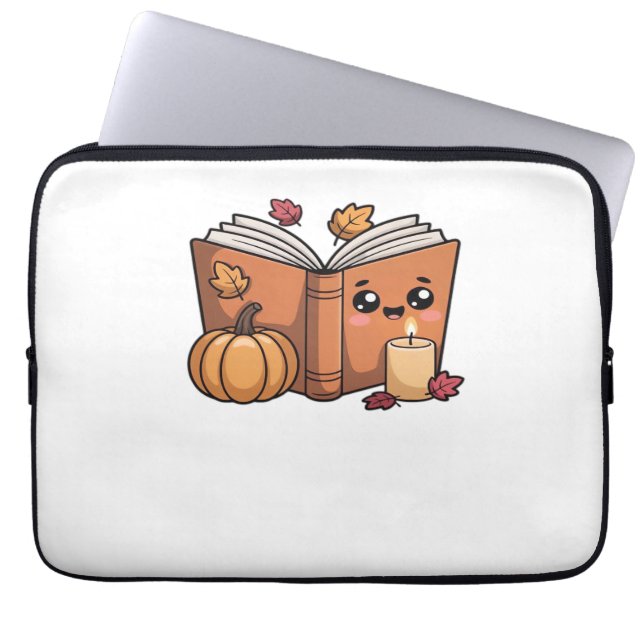 kawaii thanksgiving book Oversized T-Shirt Laptop Sleeve (Front)
