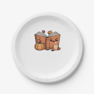 kawaii thanksgiving book Oversized T-Shirt Paper Plate
