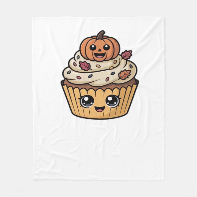 kawaii thanksgiving cupcake Classic T-Shirt Fleece Blanket (Front)