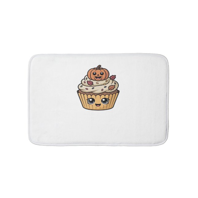 kawaii thanksgiving cupcake Oversized T-Shirt Bath Mat (Front)
