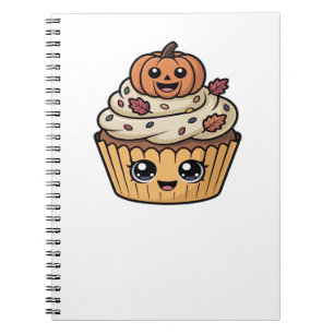 kawaii thanksgiving cupcake Oversized T-Shirt Notebook