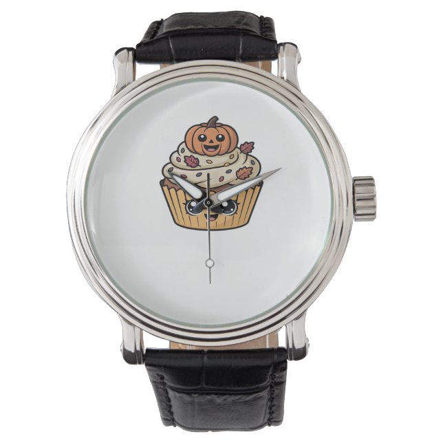 kawaii thanksgiving cupcake Oversized T-Shirt Watch (Front)