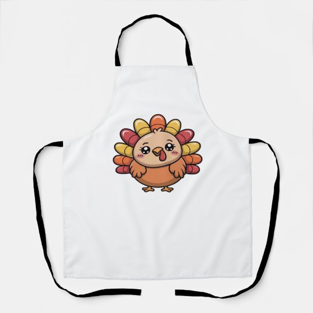 kawaii thanksgiving turkey Classic T-Shirt_1 Apron (Front)