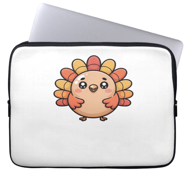 kawaii thanksgiving turkey Classic T-Shirt Laptop Sleeve (Front)