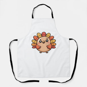 kawaii thanksgiving turkey Oversized T-Shirt_1 Apron