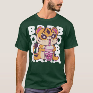 Kawaii Tiger Boba Tea Bubble Tea Anime Kawaii Neko T-Shirt